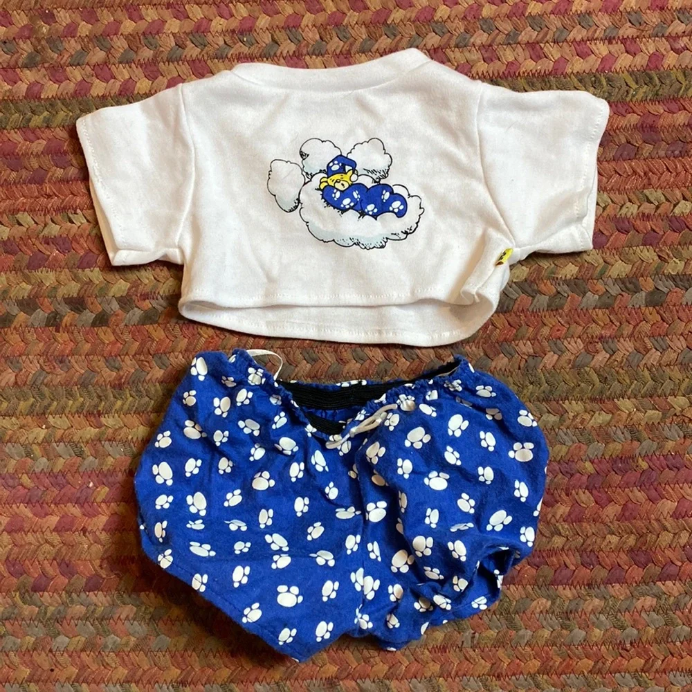BUILD A BEAR 2 piece MATCHING PAJAMA SET